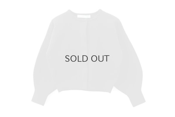 画像1: AMOSSAミラノリブ BIGパフスリーブカーディガン (BK:20)