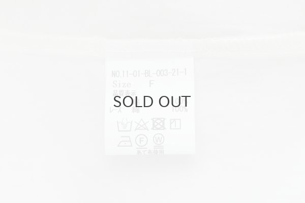 画像20: 再入荷!! ブロード レースピンタックスタンドブラウス (WH)