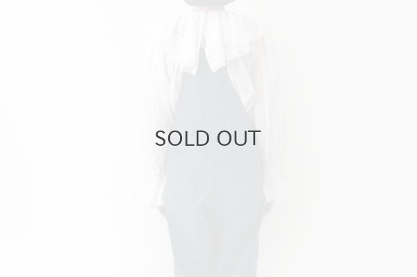 画像18: 80ボイル レースピンタックラッフルケープ衿ブラウス (WH)