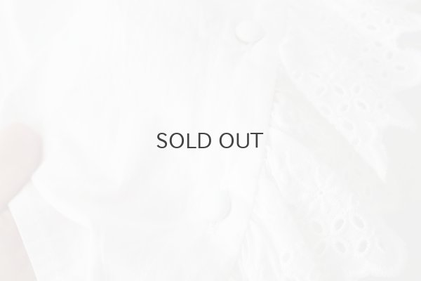 画像8: 再入荷!! ブロード レースピンタックスタンドブラウス (WH)