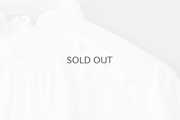 画像6: 別注!! 100/2 ブロードレースブラウス (WH)