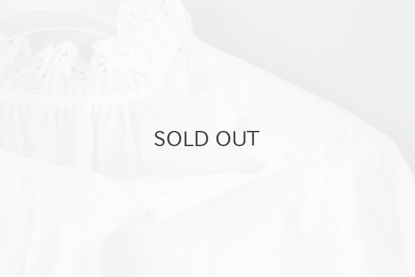 画像7: 別注!! 100/2 ブロードレースブラウス (WH)