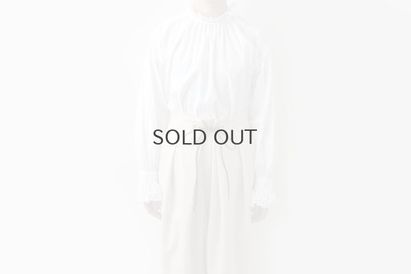 画像12: 別注!! 100/2 ブロードレースブラウス (WH)