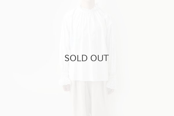 画像13: 別注!! 100/2 ブロードレースブラウス (WH)