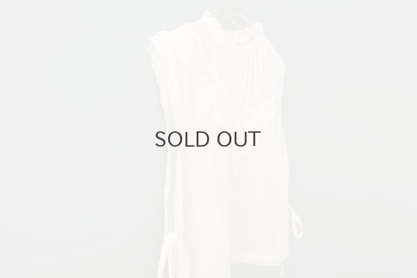 画像6: コットンメッシュ レースノースリーブブラウス (IV)