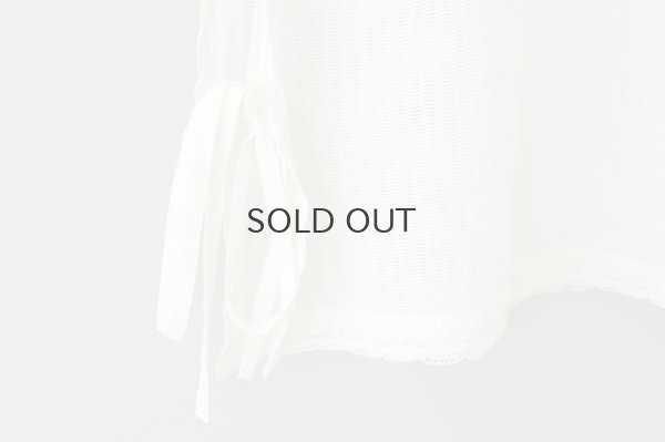 画像7: コットンメッシュ レースノースリーブブラウス (IV)