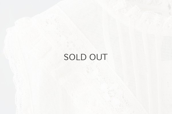 画像5: コットンメッシュ レースノースリーブブラウス (IV)