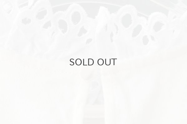 画像8: 30/-天竺 レース襟ノースリインナー(WH)