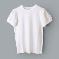 連シルフライス パフスリーブTシャツ (WH)