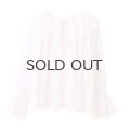  SALE20%OFF!! スノウカットドビー ギャザーレース衿ブラウス (PK)