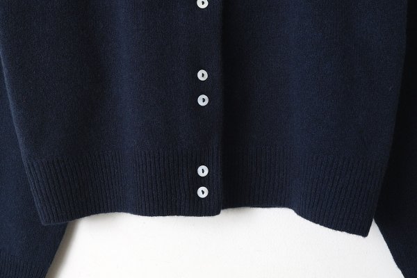 画像5: 2/15ラムウール 2つ釦カーディガン (NV)