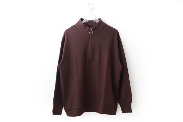 画像1: SALE40%OFF!! HALF zip pullover (BR)