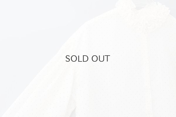 画像3: シアードットプリント 2段フリル襟ブラウス