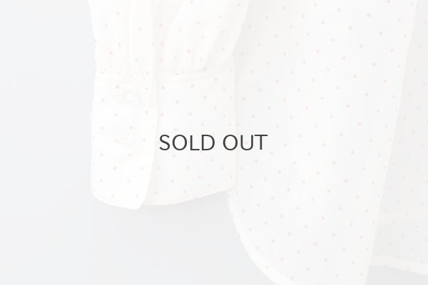 画像8: シアードットプリント 2段フリル襟ブラウス