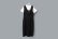 画像9: リネン / コットン ナチュラルトリプルワッシャー apron ワンピース (BK) (9)