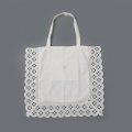 コットンリネンキャンバス フラワーカットワーク トートBAG