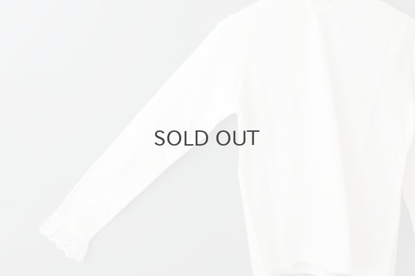 画像5: 30/-天竺 コットンレースインナー (WH)