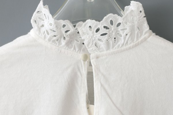 画像9: 30/-天竺 コットンレースインナー (WH)