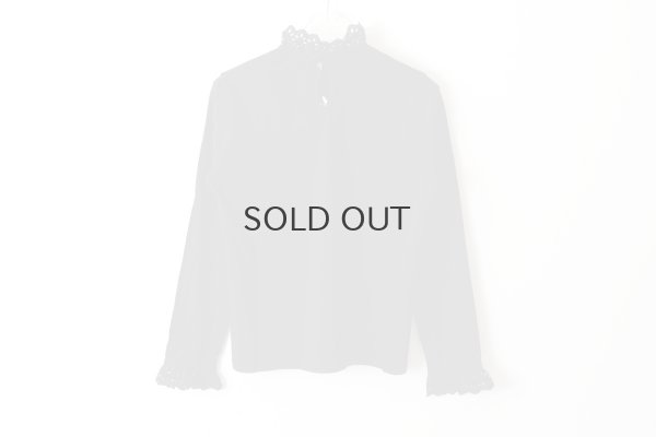 画像2: 30/-天竺 コットンレースインナー (BK)