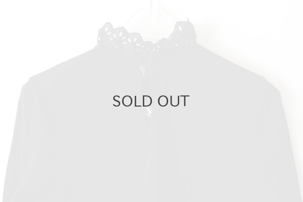 画像6: 30/-天竺 コットンレースインナー (BK)