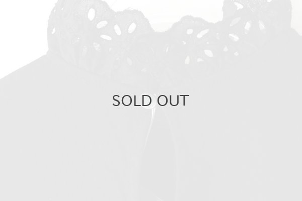 画像7: 30/-天竺 コットンレースインナー (BK)