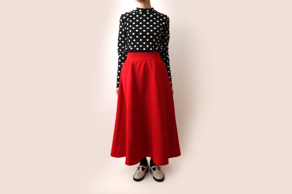 画像6: 別注!! AMOSSAミラノリブ フレアスカート (BK:20)