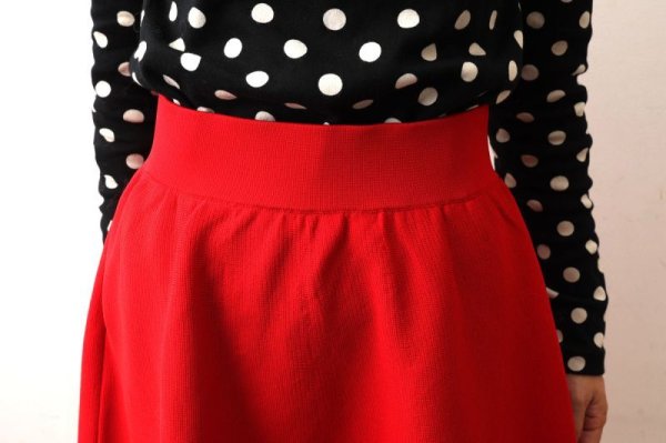 画像9: 別注!! AMOSSAミラノリブ フレアスカート (BK:20)