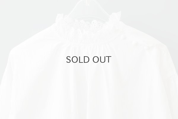 画像3: 別注!! 100/2 ブロードレースブラウス (WH)