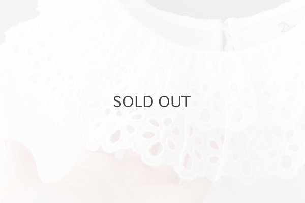 画像5: 【再入荷予約:1月中旬】30/-天竺 ティアードコットンレースプルオーバー (WH)