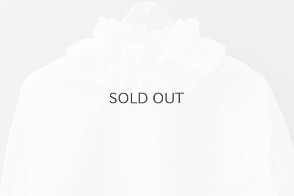 画像3: ワッシャータイプライター フリルカラーシャツ (WH)