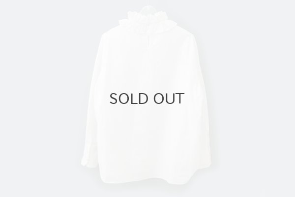 画像2: ワッシャータイプライター フリルカラーシャツ (WH)