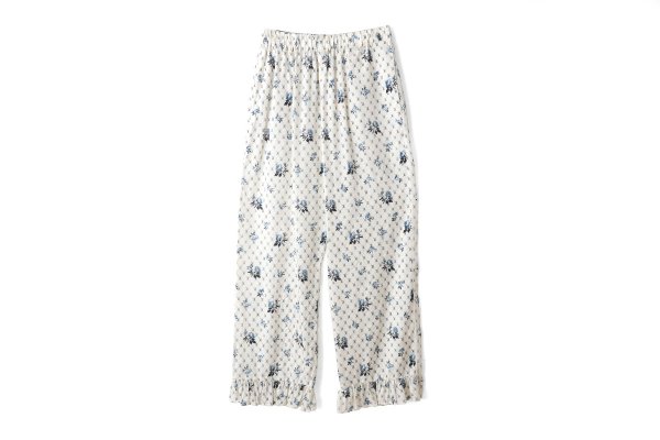 画像1: Grandma sofa frill pants (BL)