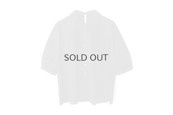 画像1: Cotton cupra washer Daisy blouse (BK)