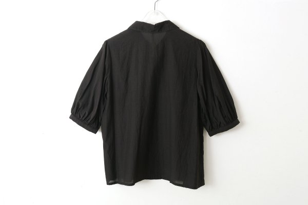 画像2: Cotton cupra washer Daisy blouse (BK)