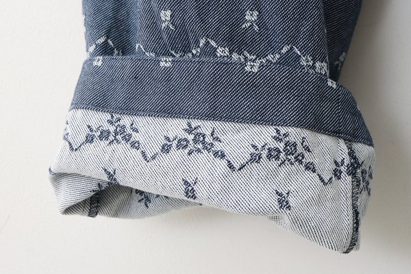 画像8: SALE20%OFF!! デニム調 hana ジャカード パンツ (BL)