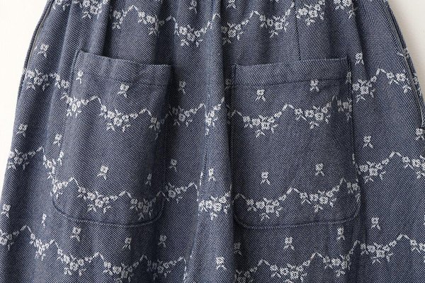 画像11: SALE20%OFF!! デニム調 hana ジャカード パンツ (BL)