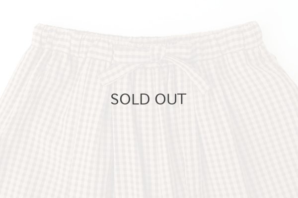 画像3: ドビーギンガム 裾フリルイージーパンツ (BR)