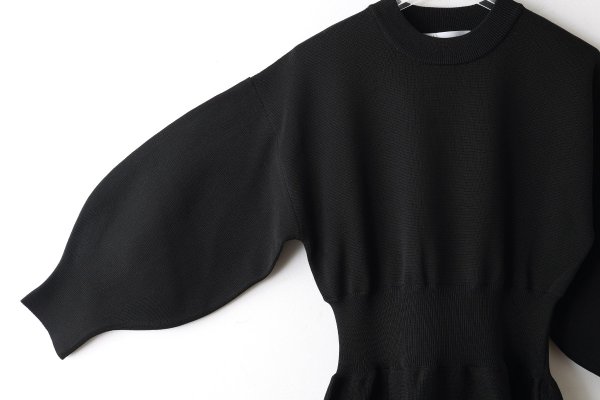 画像3: 別注!! AMOSSAミラノリブ フレアワンピース（BK:20）