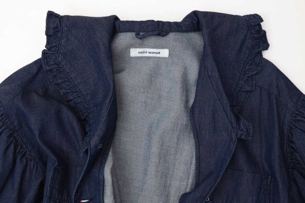 画像11: ライトオンスデニム フリルセーラージャンプスーツ (NV)