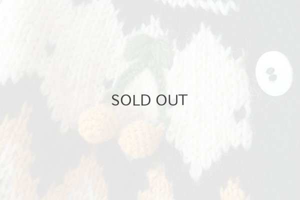 画像5: ネパールハンドニット 求心さくらんぼ刺繍カーディガン (BK)