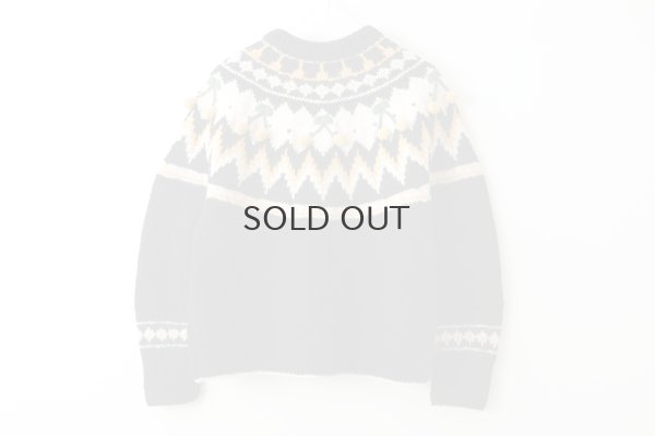 画像2: ネパールハンドニット 求心さくらんぼ刺繍カーディガン (BK)