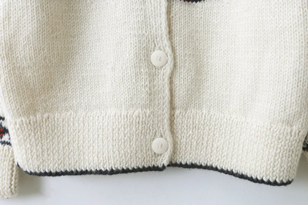 画像6: ネパールハンドニット 求心さくらんぼ刺繍カーディガン (IV)