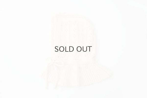 画像1: 1/3Wool 透かし編み フード (IV)