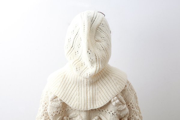 画像11: 1/3Wool 透かし編み フード (IV)