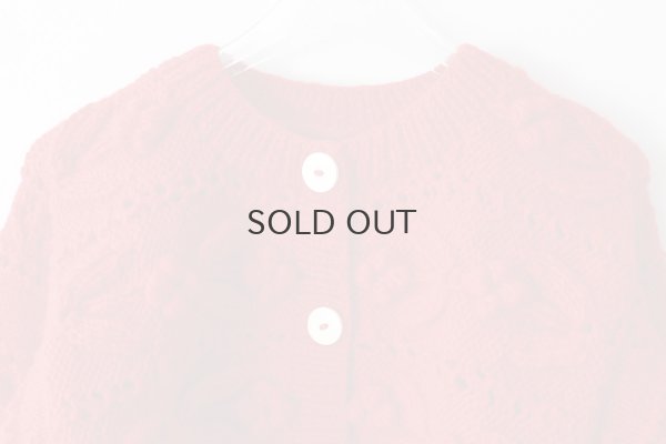 画像3: ネパールギルボックス もよう編みショートカーディガン (RD)