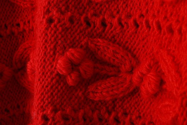 画像9: ネパールギルボックス もよう編みショートカーディガン (RD)