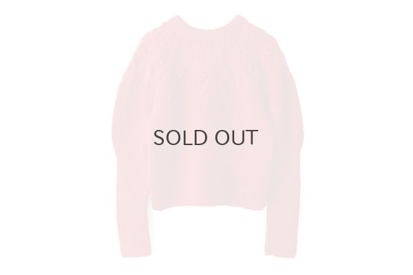 画像1: ネパールギルボックス 求心もよう編みプルオーバー (RD)