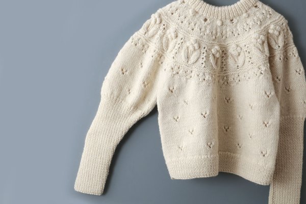 画像5: ネパールギルボックス 求心もよう編みプルオーバー (IV)