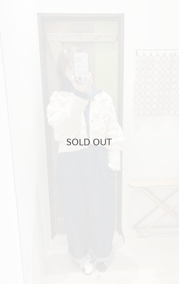 画像10: ネパールギルボックス もよう編みショートカーディガン (IV)