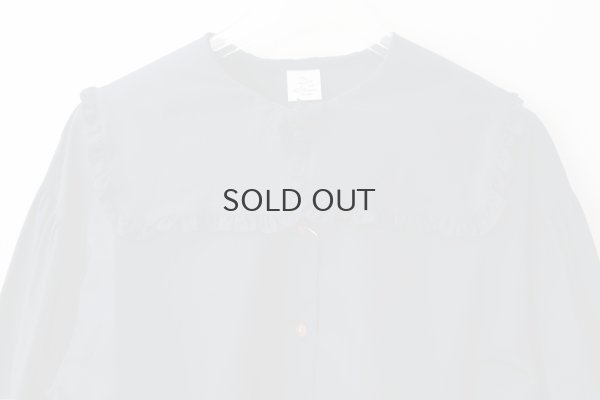 画像3: 50コーマブロード スクエア襟ギャザーブラウス (NV)